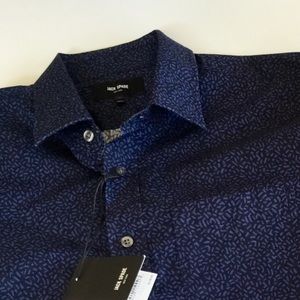 NWT Jack Spade Clift Point Print SS  L SLIM FIT